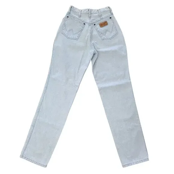 VTG Wrangler Riata Womens Size 7/8 x 34 Taper Cowboy Western Bareback Denim - Picture 2 of 13